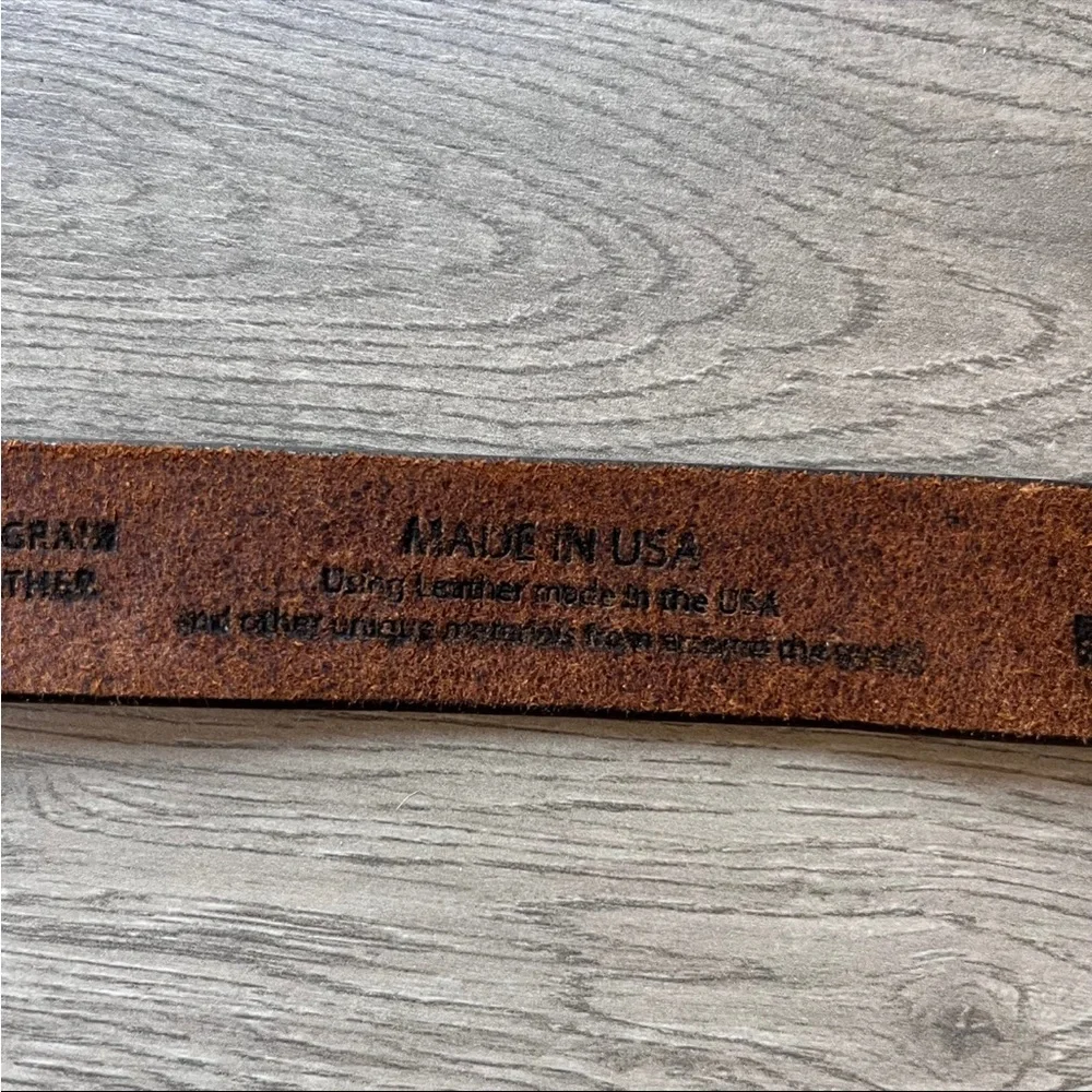 Justin Child’s Tropy Heart Leather Tooled Belt with Buckle (SM)